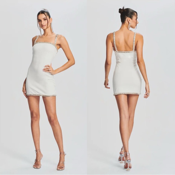 RETROFETE NWT Regina White Mini Dress L